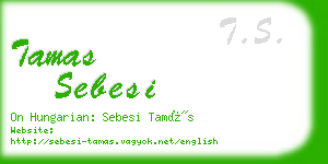 tamas sebesi business card